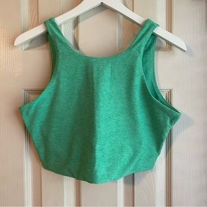 EUC Outdoor Voices Venus Crop in Jadeite, Textured Compression, Size Large